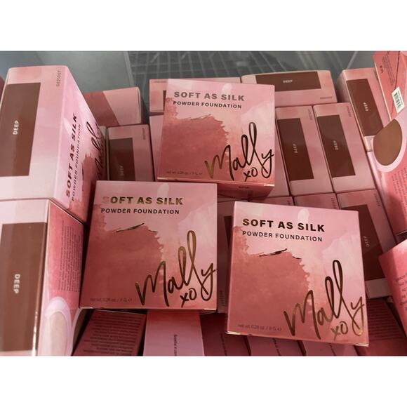 4pk Mally Soft As Silk Powder Foundation Deep 0.28 Oz Beauty Make Up New - Picture 2 of 10